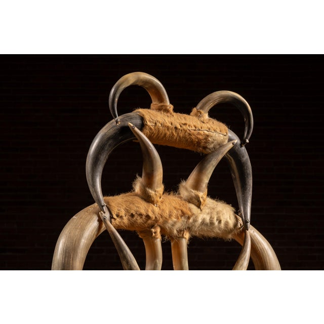 Mid 20th Century Monumental Longhorn Horn Throne Chair For Sale - Image 11 of 13