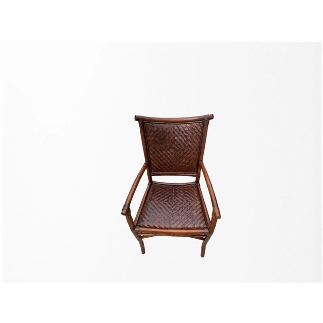 Late 20th Century Late 20th Century Vintage Selamat Designs Cane and Thatch Dining Chairs - a Pair For Sale - Image 5 of 7