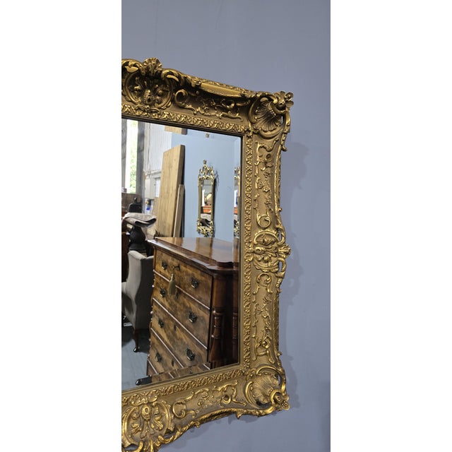 Superb pair large deep gilt frames, with under carving, oil and water gilded, in excellent condition with bevelled mirror...