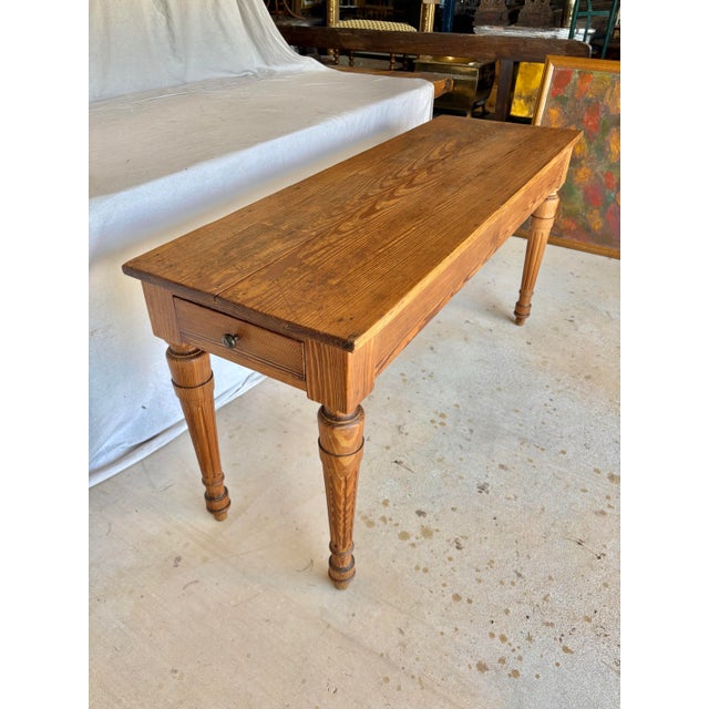 French Late 19th Century French Pine Console Table For Sale - Image 3 of 12