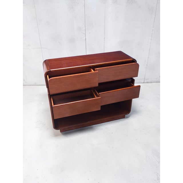 Mid-Century Modern Vintage Walnut Storage Unit with Drawers, Italy, 1970s For Sale - Image 3 of 10