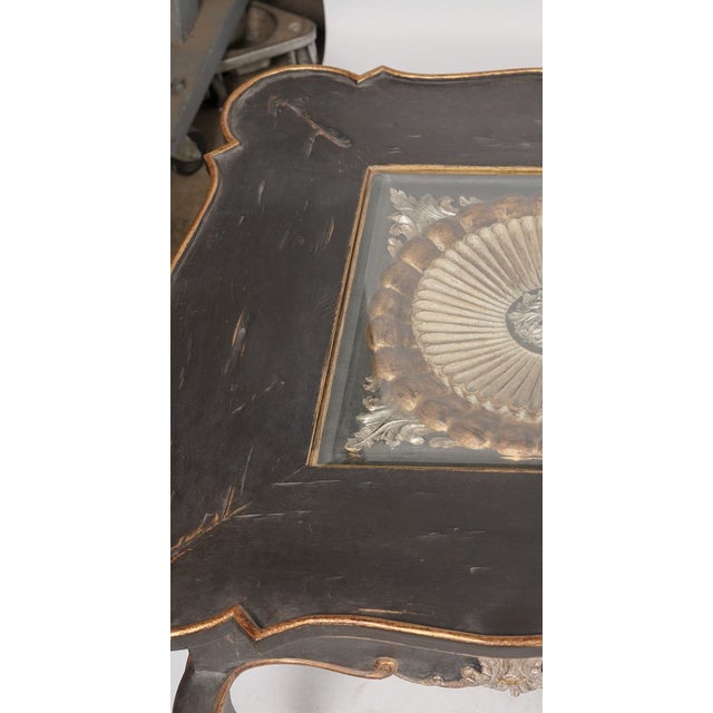 Black Judson Rothschild “Wheels of Fortune” Black and Gilt Coffee Table, 2006 For Sale - Image 8 of 9
