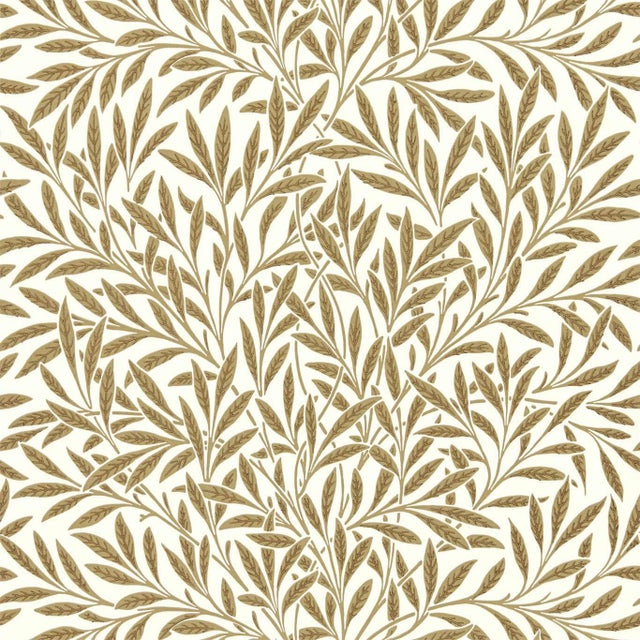 Morris & Co Willow Wallpaper in Cream/Brown For Sale
