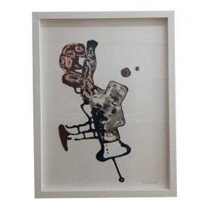 Framed Abstract Figurative Original Oil Painting