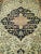 19th Century Persian Farahan Sarouk Area Rug, Handwoven Medallion Pattern, Ivory & Navy, 4’ X 5’ For Sale - Image 10 of 12
