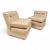 Mid Century Modern Mario Bellini Style Fiberglass Shell Modular Lounge Chairs in Edelman Leather - Pair Great set of...