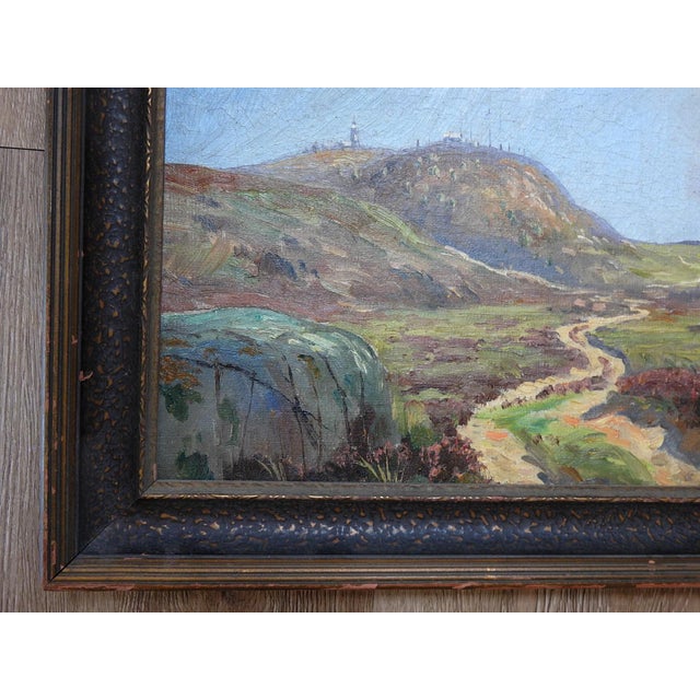 Early 20th Century Remote Coastal Landscape Painting For Sale - Image 4 of 7