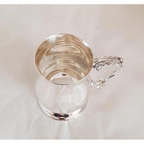 Metal Antique Victorian Sterling Silver Tankard from Chawner & Co., London, 1882 For Sale - Image 7 of 18