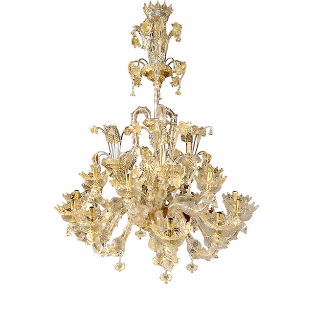 Rezzonico Chandelier in Murano Glass, 1950s For Sale