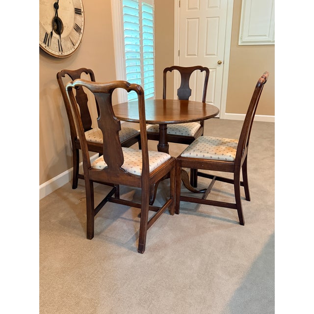 Antique Game Table With 4 Chairs For Sale - Image 4 of 13