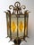 1970s Large Hammered Glass Wrought Iron Lantern Lamp by Longobard, Italy, 1970s For Sale - Image 5 of 13