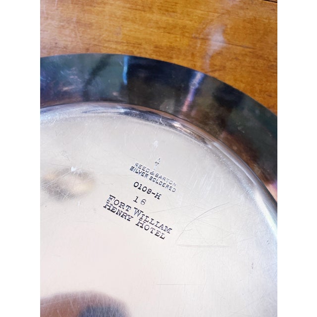 Art Deco 1929 Silver Plated Tray From the Fort William Henry Hotel in Lake George Ny For Sale - Image 3 of 7