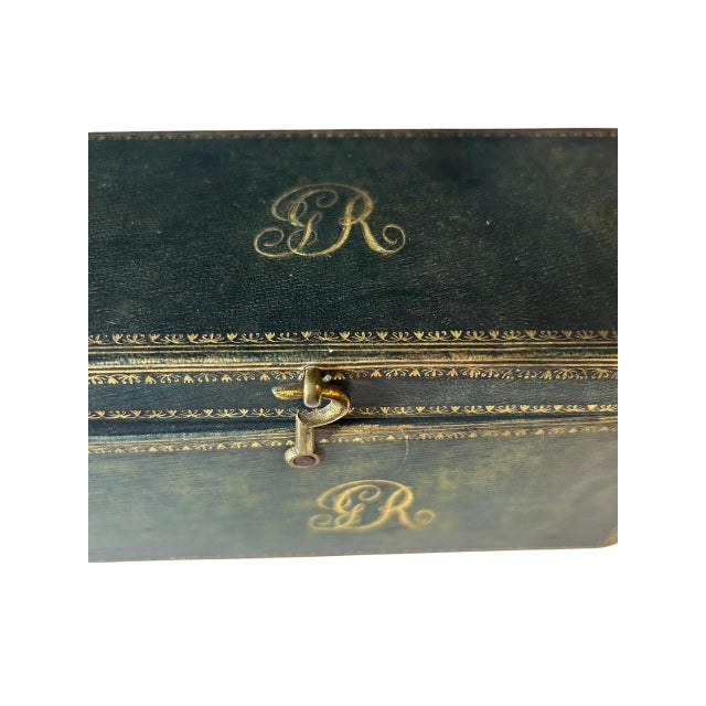 Animal Skin Royal George III Gilt Embossed Leather Scroll Box Late 18th–Early 19th Century For Sale - Image 7 of 9