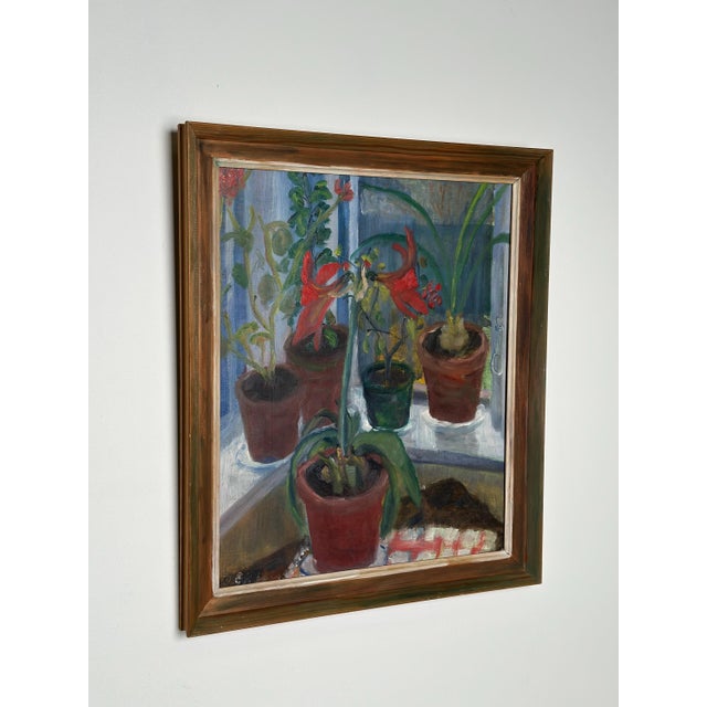 R. Eriksson, Plant Pots, 1960s, Oil on Panel, Framed For Sale - Image 6 of 16