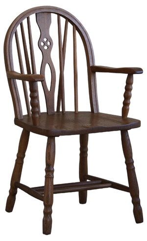 19th Century English Edwardian Windsor Armchair in Oak, 1920s