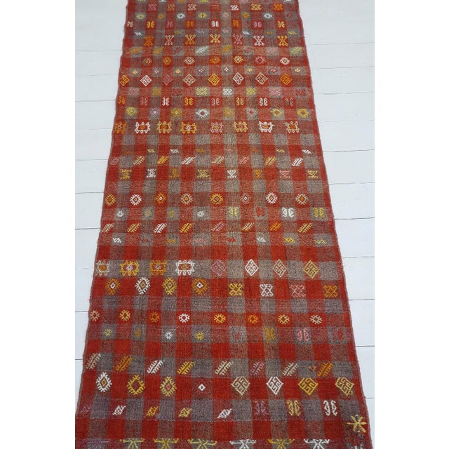 Vintage Turkish Kilim Runner-2′7″ × 8′2″ For Sale - Image 4 of 13