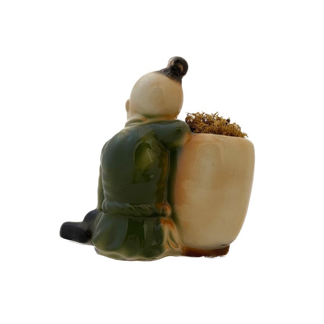 1990s Royal Copley Figure Planter For Sale - Image 4 of 5