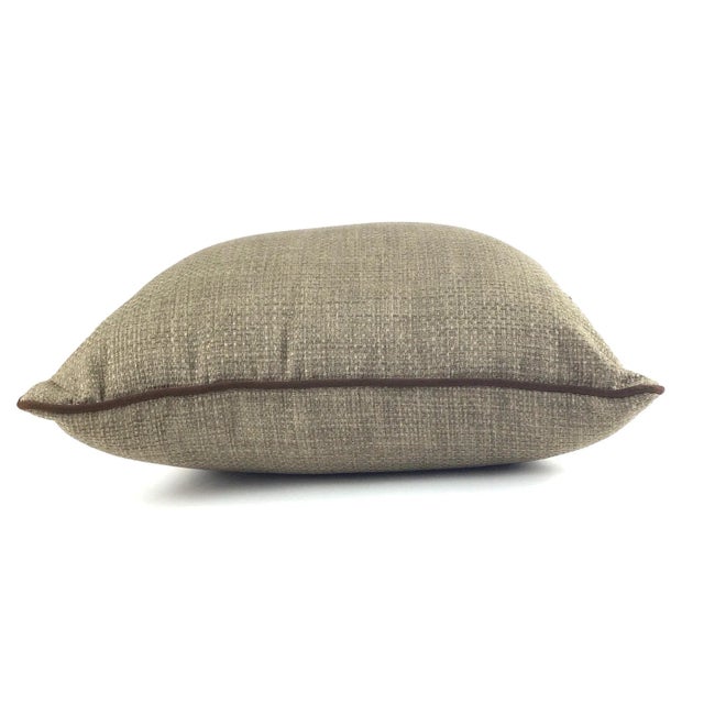 Boho Chic Linen Look Accent Pillow by Creative Home Furnishings Inc For Sale - Image 3 of 11