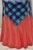 Paper Vintage Paper Mache Red Blue Green Tartan Painted "Tablecloth" Drape Side Table For Sale - Image 7 of 11