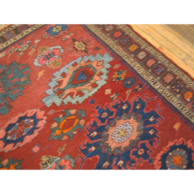 1890s Colorful Geometric Tribal Antique Caucasian Soumak Rug 4'10" X 6'0" Handknotted Wool Carpet For Sale In New York - Image 6 of 8