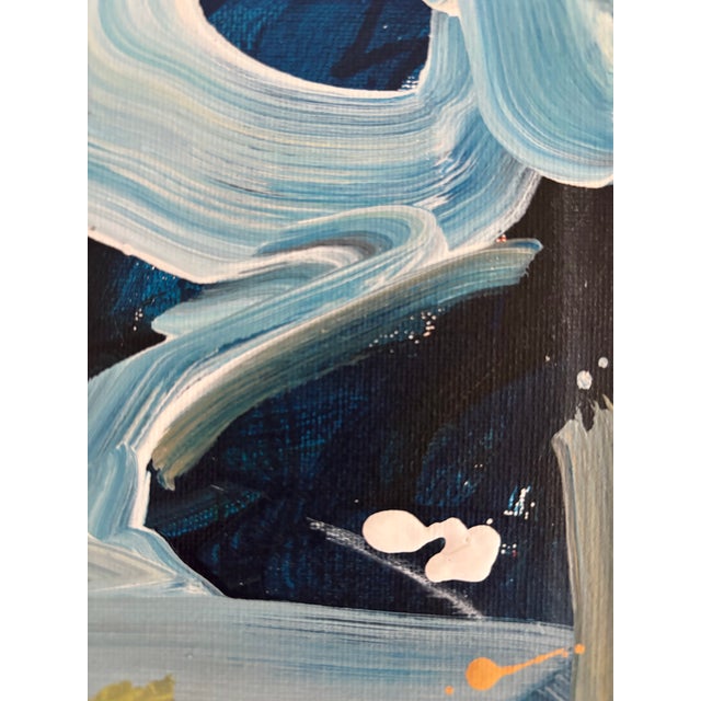 “Tidal Whispers” Original, Acrylic Expressive Abstract Painting by Linda McDonough For Sale - Image 10 of 12