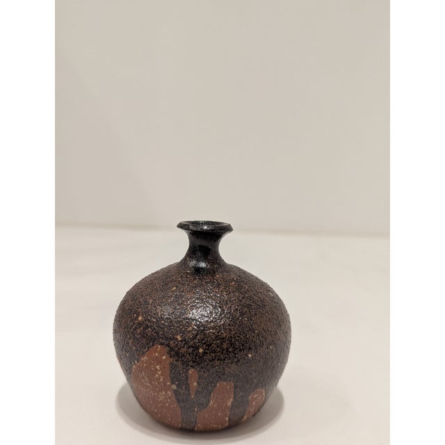 Contemporary James Berloff Studio Pottery Drip-Glazed Bud Vase For Sale - Image 3 of 6