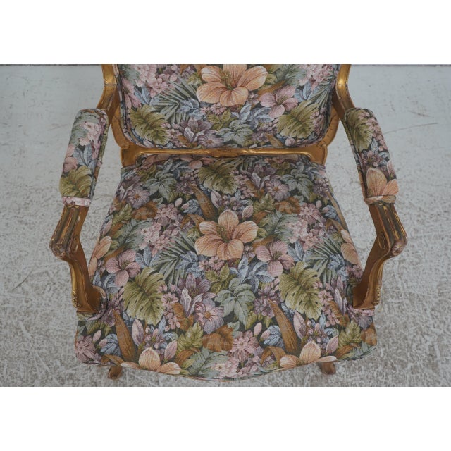 Pair of Louis XV Giltwood Fauteuils Armchairs For Sale - Image 9 of 18