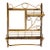 Vintage Mirrored Scorched Bamboo Wall Shelf Towel Rack For Sale