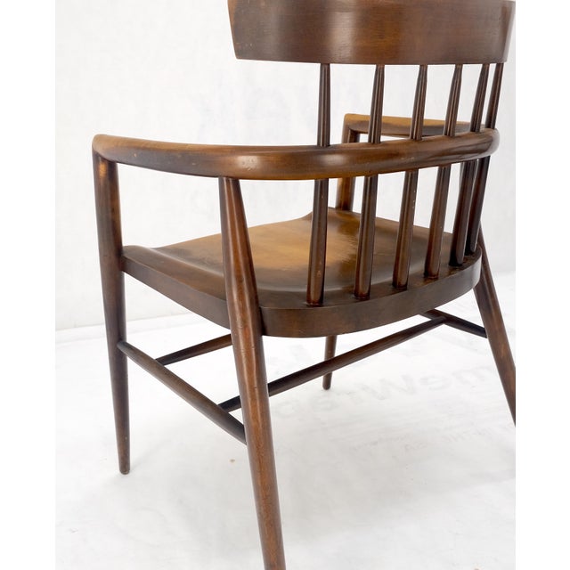 Pair of Paul McCobb Solid Birch Round Back Barrel Shape Arm Chairs For Sale - Image 11 of 17