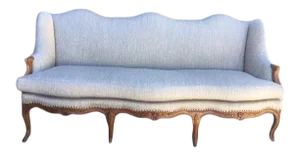 18th Century French Walnut Camel Back Sofa