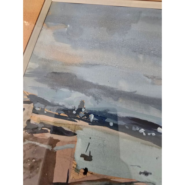 Early 20th Century Antique Signed Painting Impressionist Beach Scene, Framed For Sale - Image 9 of 12