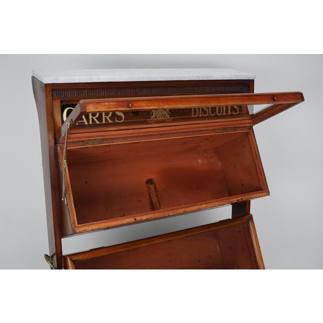 Brown Victorian 19th Century Hardwood Carrs Biscuits Vitrine For Sale - Image 8 of 18