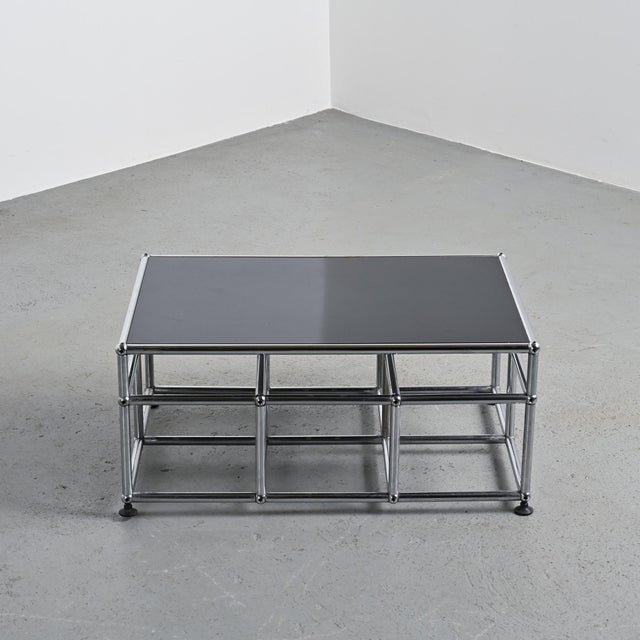 Metal Vintage Swiss Coffee Table from USM Haller, 1970 For Sale - Image 7 of 11