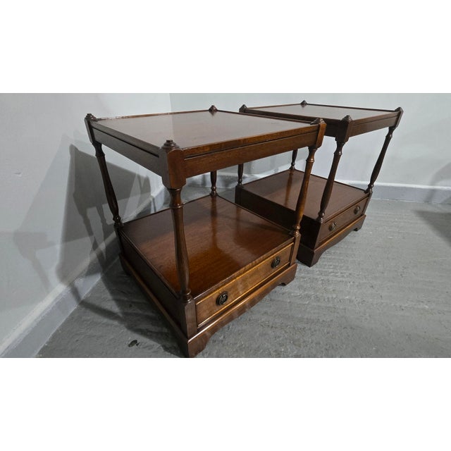 Regency Mahogany Lamp Tables, 1930, Set of 2 For Sale - Image 6 of 13