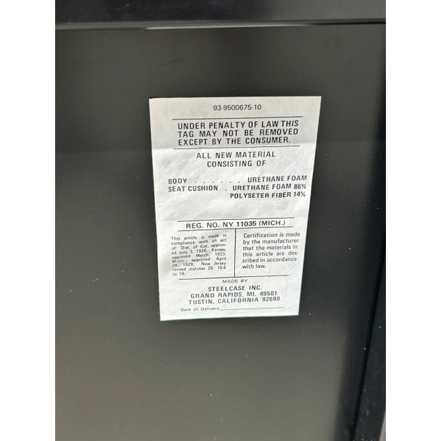 Steelcase Modular Ganging Elysee Sofa in original plum performance fabric. The genius design of this modular sofa by...