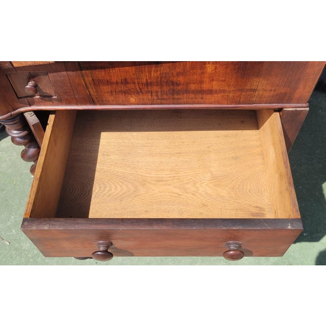 Victorian 19th Century Victorian Barley Twist Davenport Desk For Sale - Image 3 of 17