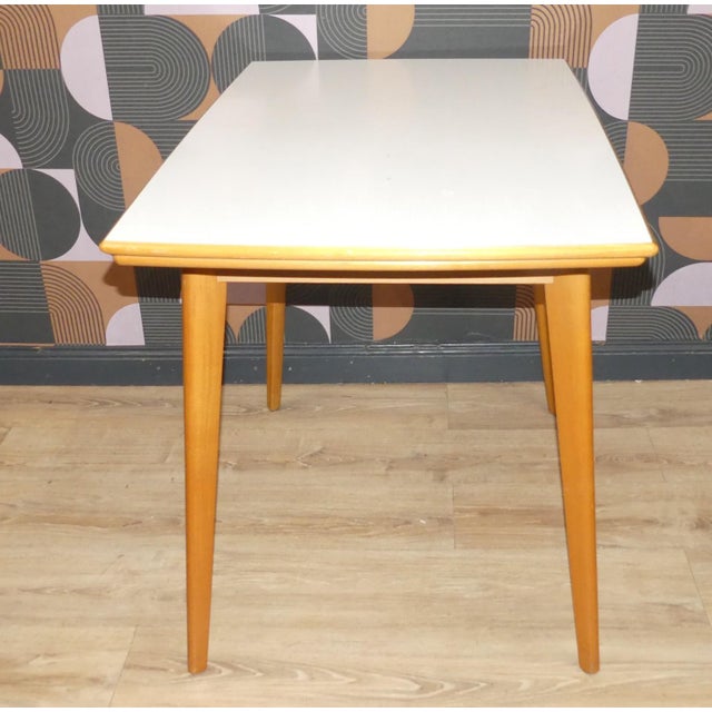 Wood Vintage Extendable Kitchen Table in Wood, 1950s For Sale - Image 7 of 14