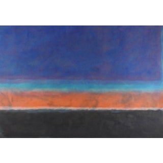 Night Horizon Abstract Mixed Media Painting For Sale