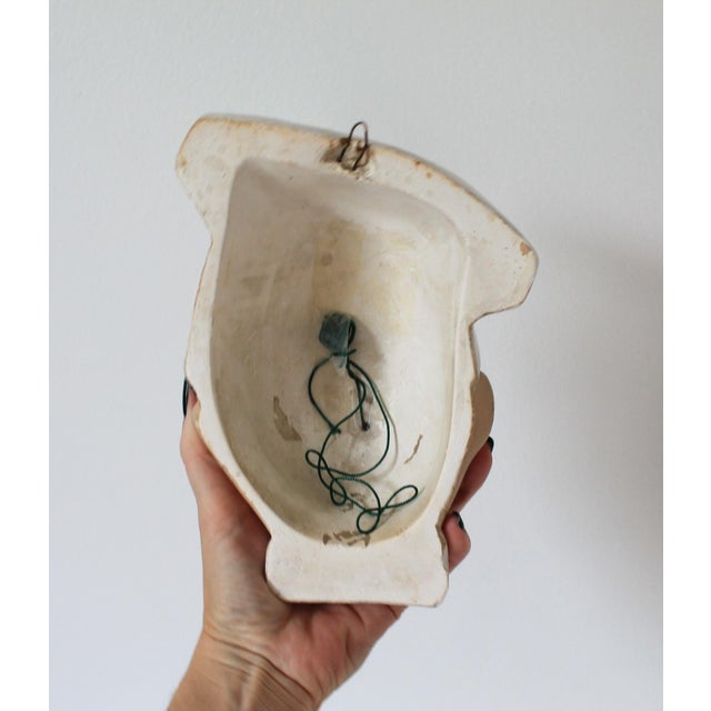 White Vintage Chalkware Chef String Holder Wall Hanging For Sale - Image 8 of 8