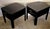 Beautifully laquered Mid-Century deep pair of side tables in giving everything from Hollywood, to Chinoirsiere!. There are...