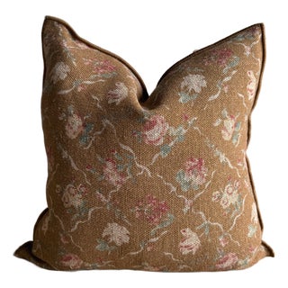 French Linen Accent Case– Jardin Havane 20 For Sale