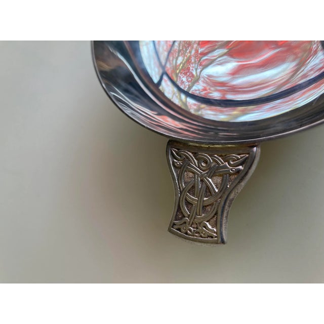 1990s The Quaich Co. Scotland Ltd Silver Plated Celtic Whisky Bowl For Sale - Image 4 of 10