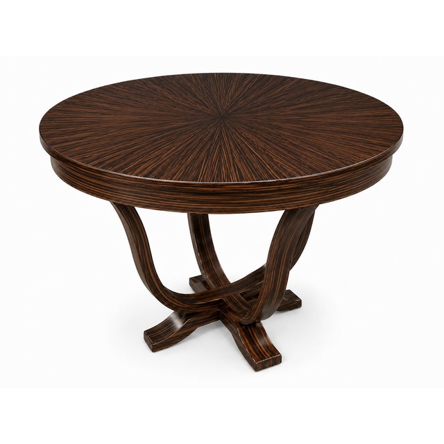 Wood Modern Round Foyer / Center Table by Artifacts For Sale - Image 7 of 7