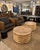 Tan Raw Ribbed Stack Coffee / Side Table For Sale - Image 8 of 8