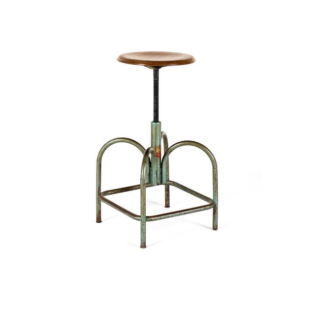 Wood Architects Stool by Heliolithe For Sale - Image 7 of 11