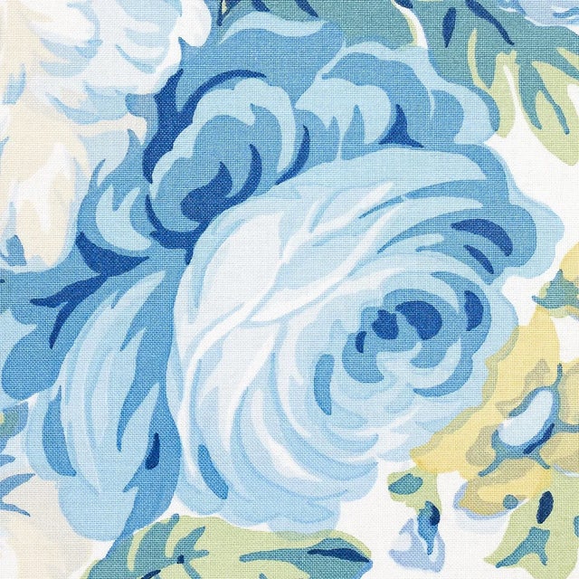 Contemporary Sample - Schumacher Queenies Floral Chintz Fabric in Porcelain For Sale - Image 3 of 5