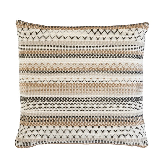 Rustic Schumacher Fremont Indoor & Outdoor 22" Pillow in Neutral For Sale - Image 3 of 3