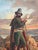 A striking 19th century European oil on canvas depicting Der Grenzer (“The Border Guard” / “The Frontiersman”), portraying...