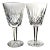 Waterford Lismore Cut Lead Crystal Claret Wine Glasses Pair For Sale
