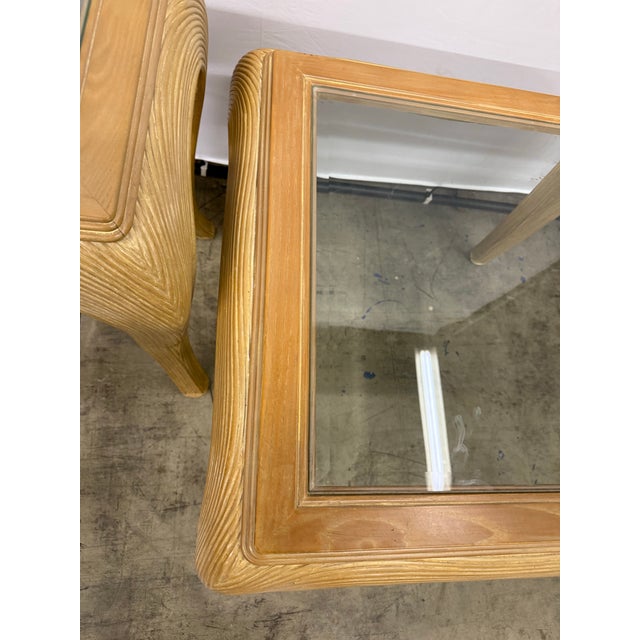 Wood 1970s A Gabriella Crespi Style Pencil Reed Console and Side Table For Sale - Image 7 of 12